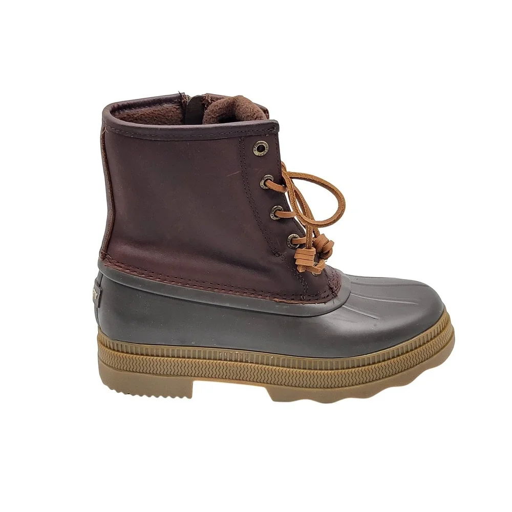 Sperry Saltwater Duck Boots Women's 6 Brown Gray NWOB Leather‎ Water-Resistant